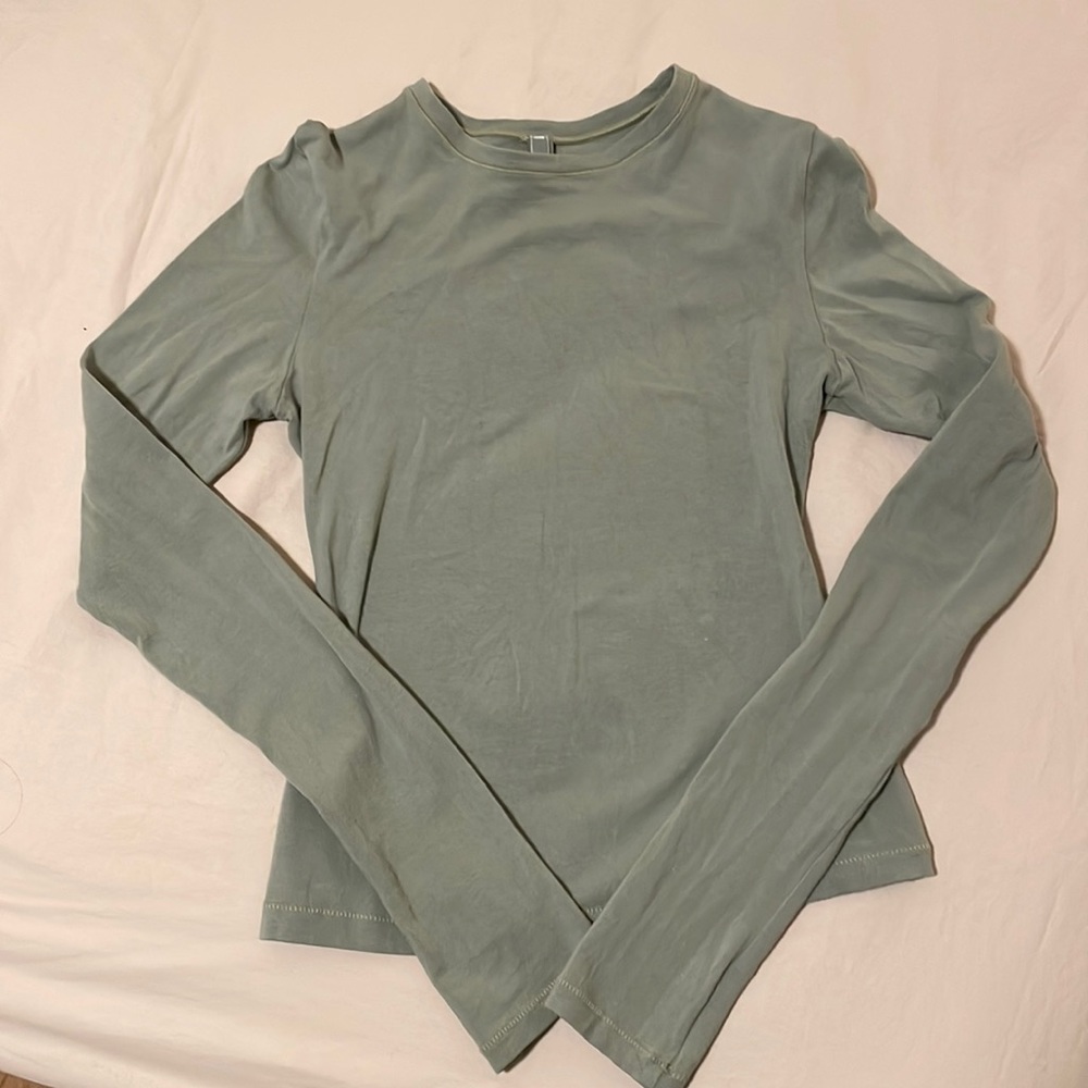 Skims Long Sleeve Crew Neck Top